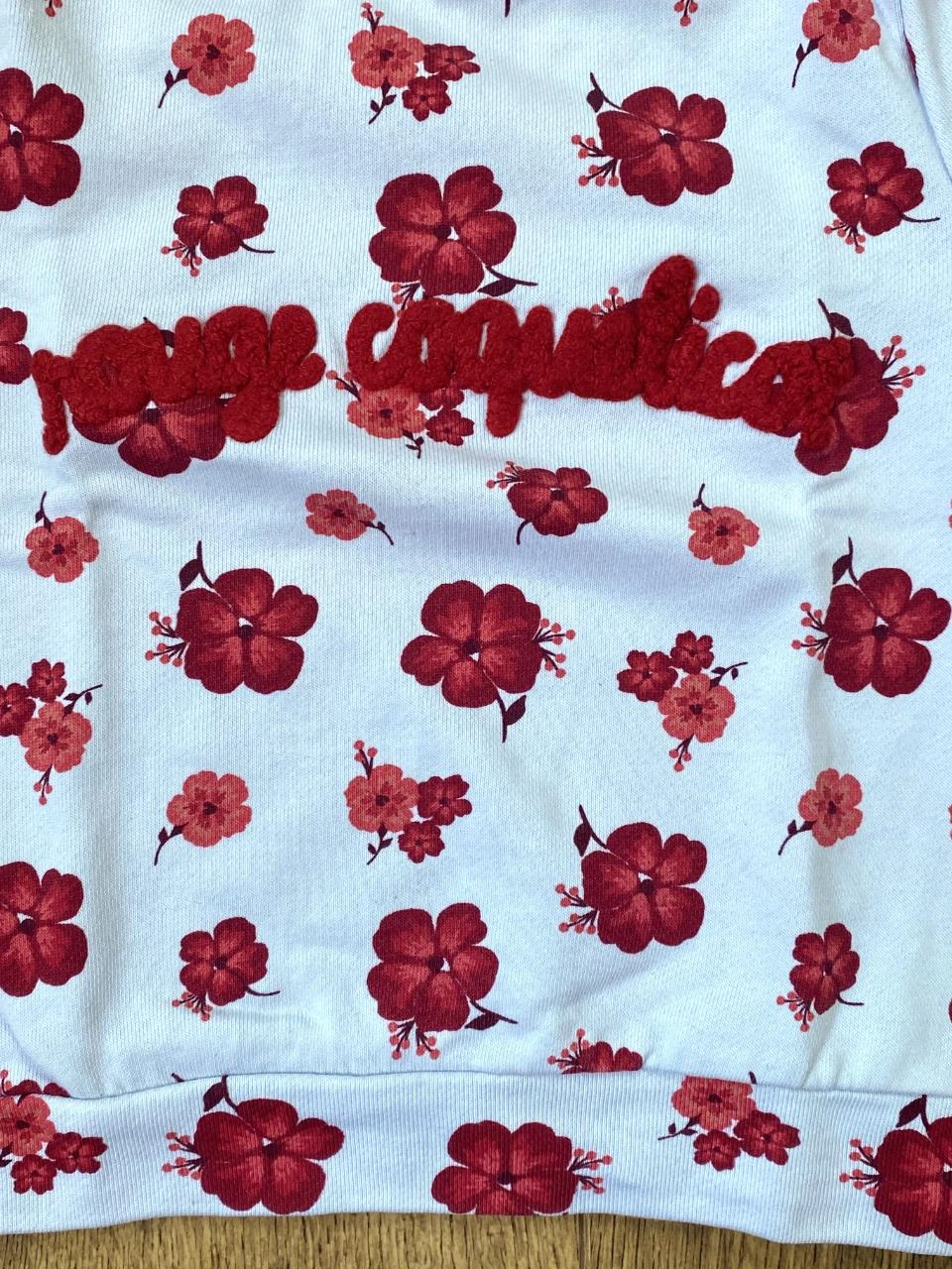 Sergent Major sweatshirt 4 years white with red flowers – Raised embroidery "Red Poppy" – photo 7